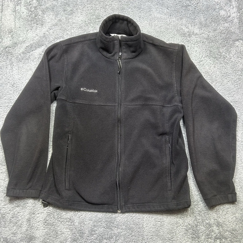 Vintage Columbia Steens Mountain 2.0 Fleece Jacket Mens S Black Full Zip Outdoor